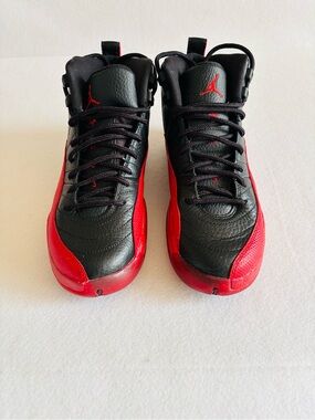 Jordan 1 Retro OG Big Kids' 6.5 Black Red High-Top Sneakers Basketball Like New!